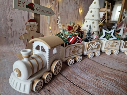Großer weihnachtszug deko set - großer, deko-set