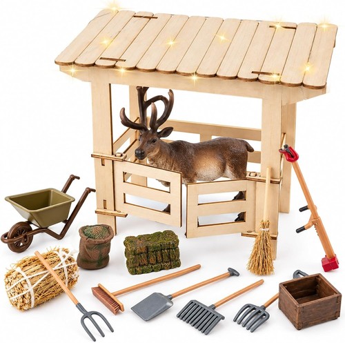 Wichtel rentier holzstall - wichtel,