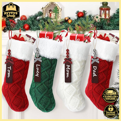 Weihnachtsstrumpf 4er set 46cm - 4er,