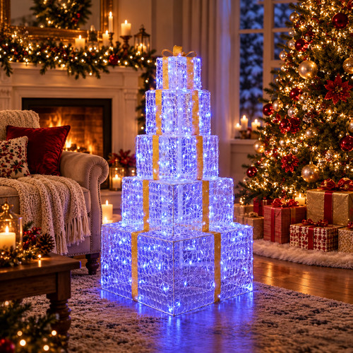 Led weihnachtsdeko geschenkbox - led,