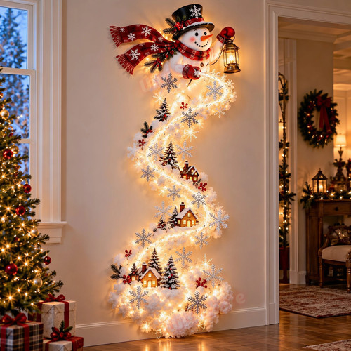Led schneemann wandleuchte diy - wandleuchte,