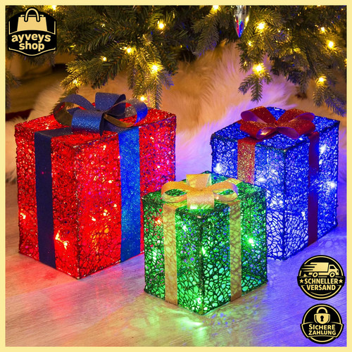 Led weihnachtsdeko geschenkbox - led,