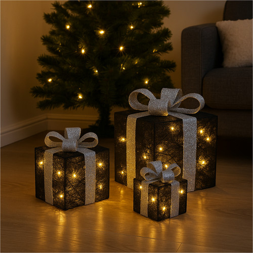 3er set led geschenkboxen - 3er,