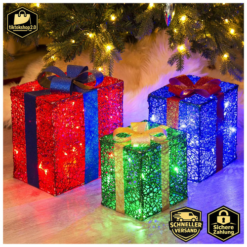 Led weihnachtsdeko geschenkbox - weihnachtsdeko,
