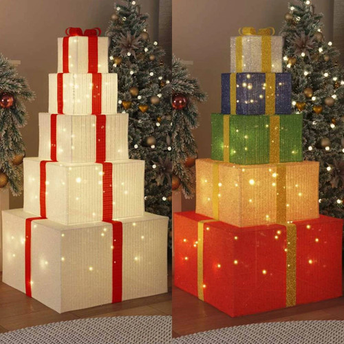 Led geschenkbox 5er - geschenkbox,