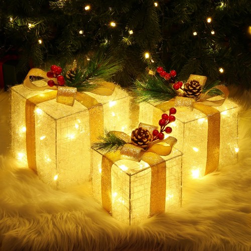 Led weihnachtsdeko geschenkbox - led,