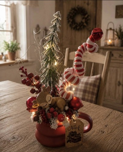 Weihnachtsdeko tasse mit - weihnachtsdeko,