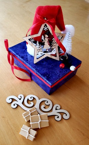Weihnachtliche geschenkbox - weihnachtliche,