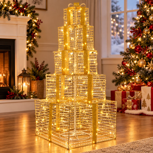 Led weihnachtsdeko geschenkbox - led,