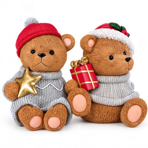 Weihnachtsbär deko figur - weihnachtsbär,