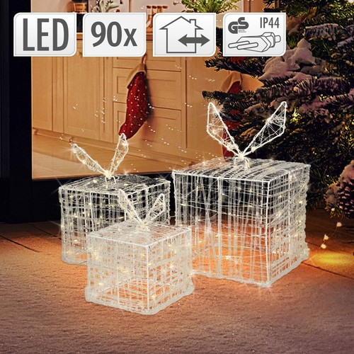 3er set led geschenk - geschenk, boxen